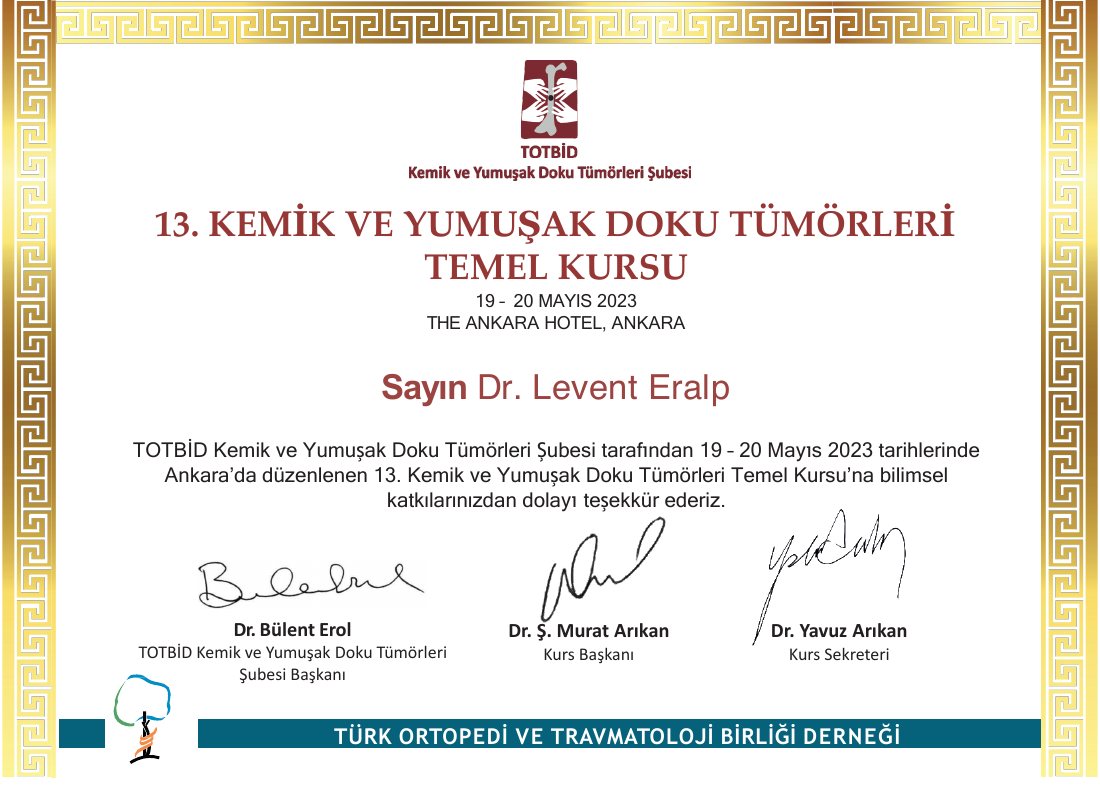 Sayın Dr. Levent Eralp — ilk sayfa