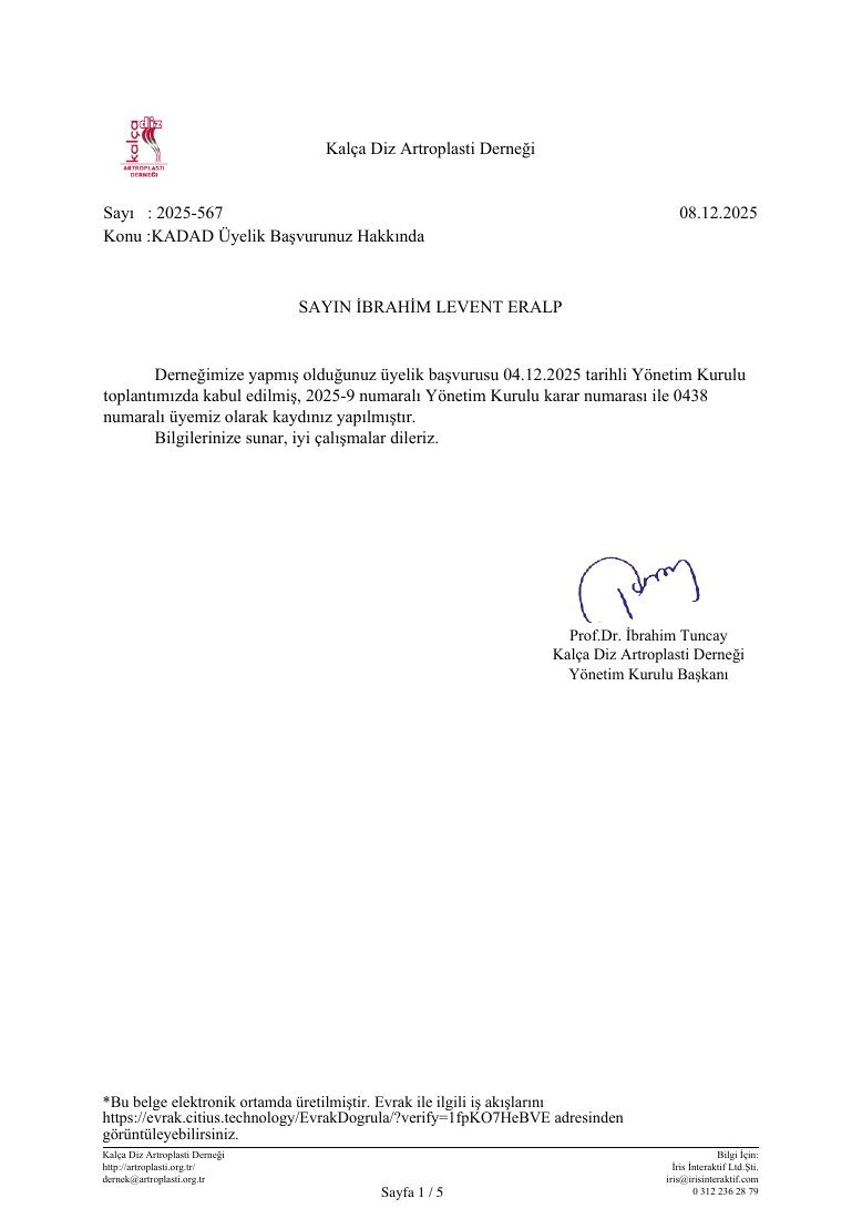 KADAD ÜYELİK — ilk sayfa