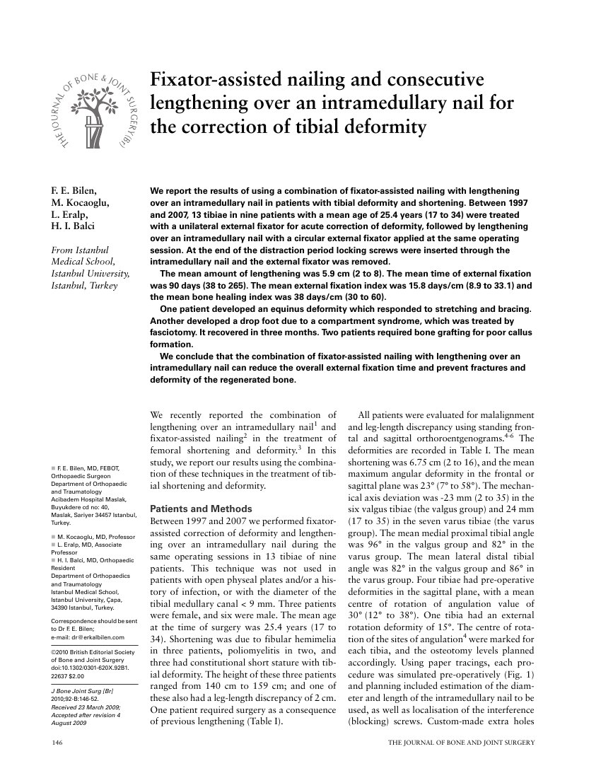 Fixator-assisted acute femoral deformity correction and consecutive lengthening over an intramedullary nail — ilk sayfa
